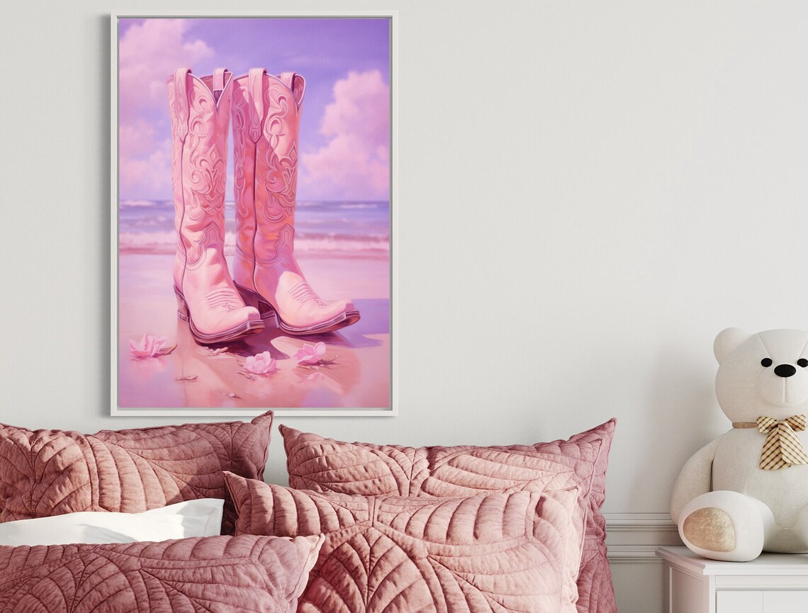 Cowgirl Boots Print, Boho Western Nursery Decor - Image 4