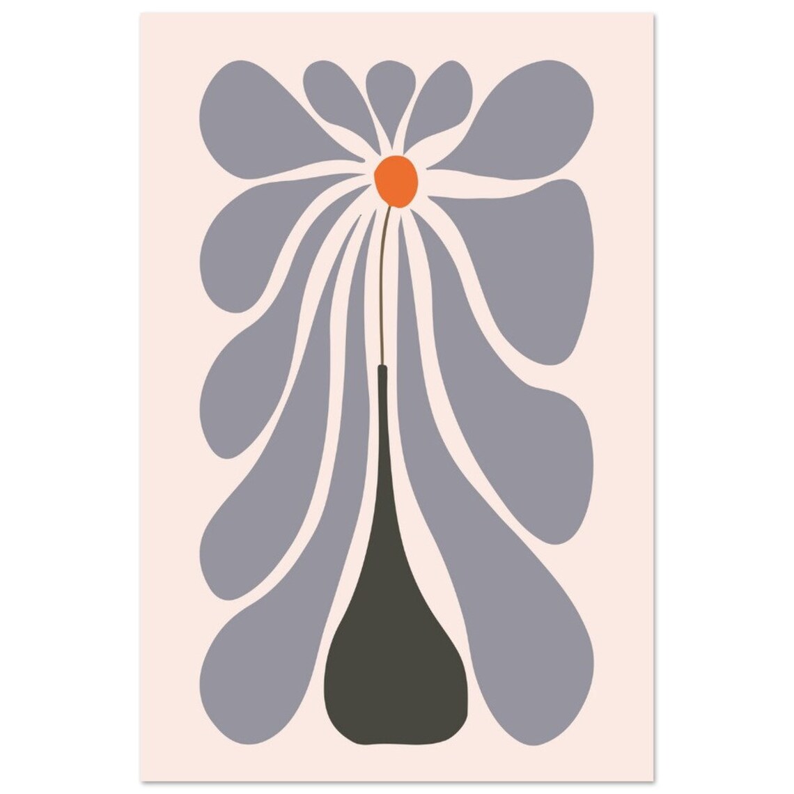 Mid-Century Botanical Minimal Print, Boho Decor - Image 4