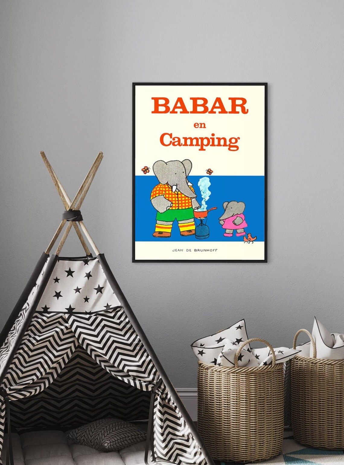 Babar The Elephant - Retro Nursery Art - Image 2
