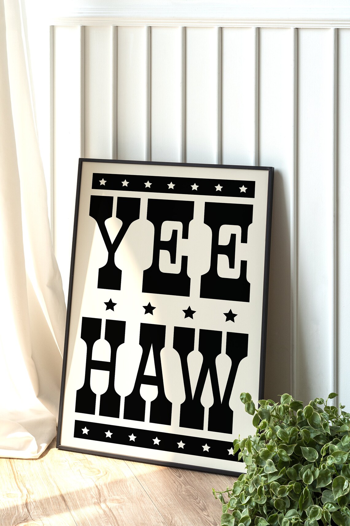 Yeehaw Cowboy Typography Poster, Western Decor - Image 3