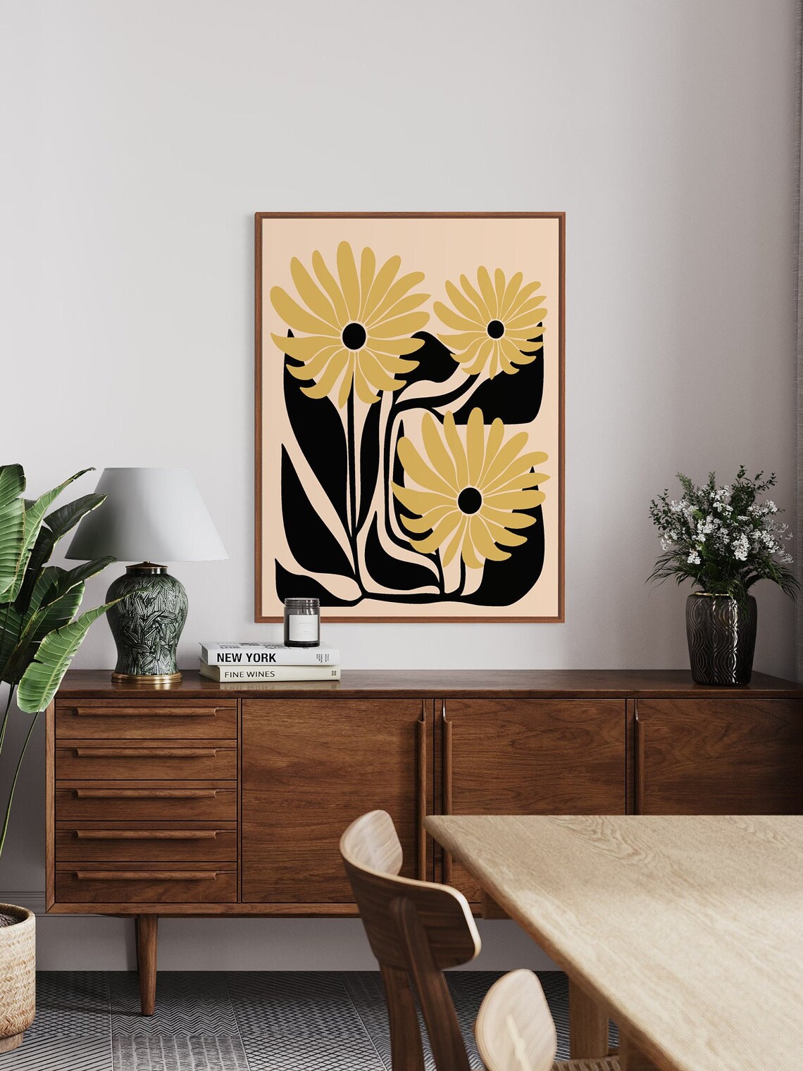 Abstract Botanical Print, Minimal Art Floral Poster - Image 4