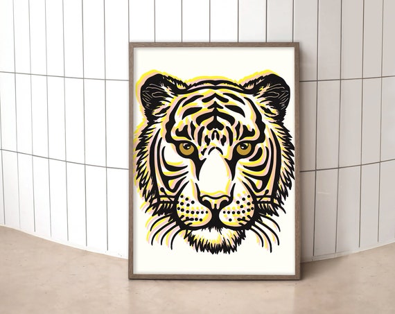Tiger Art Print Eclectic Home Decor