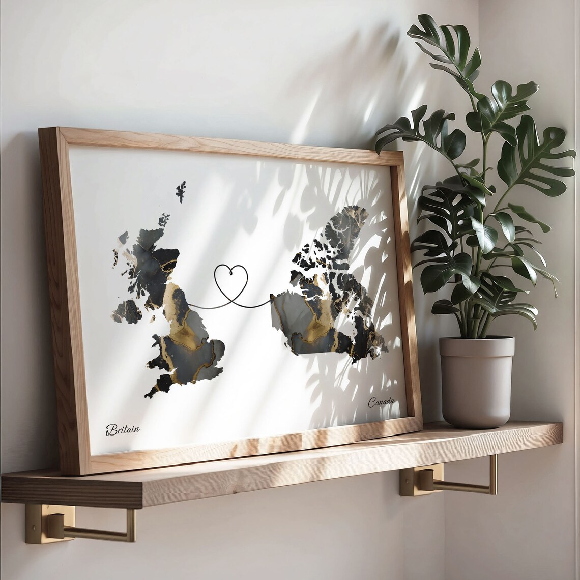 Britain To Canada Map Poster, UK Wall Art - Image 3