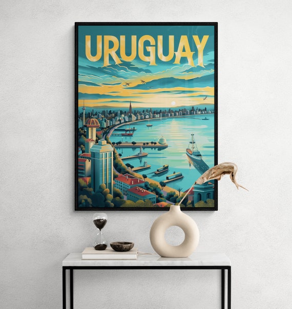 Uruguay Travel Poster File Vintage Wall Art For Home Decor Unique Holiday Gift