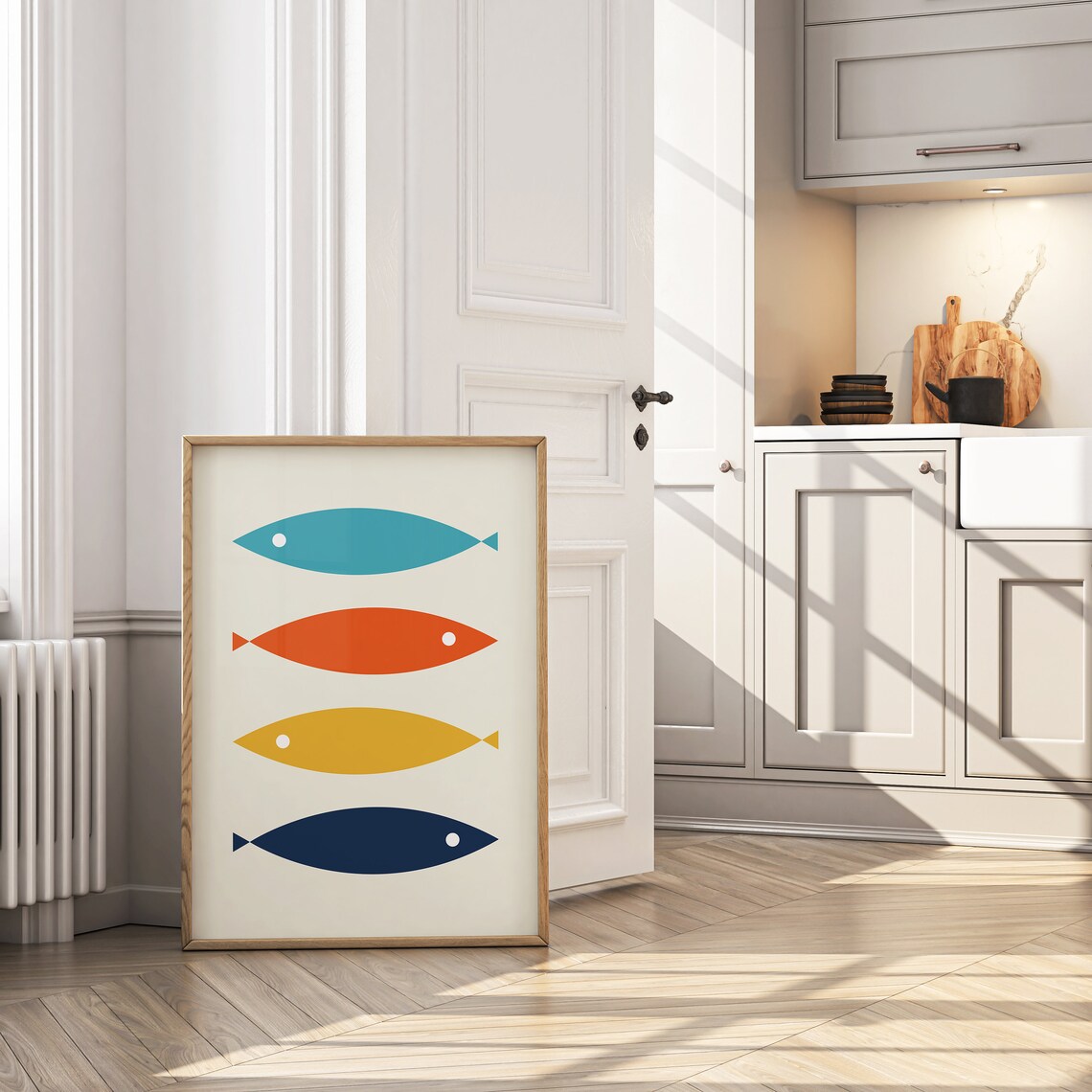 Mid Century Modern Fish Wall Art, Retro Decor Print - Image 2