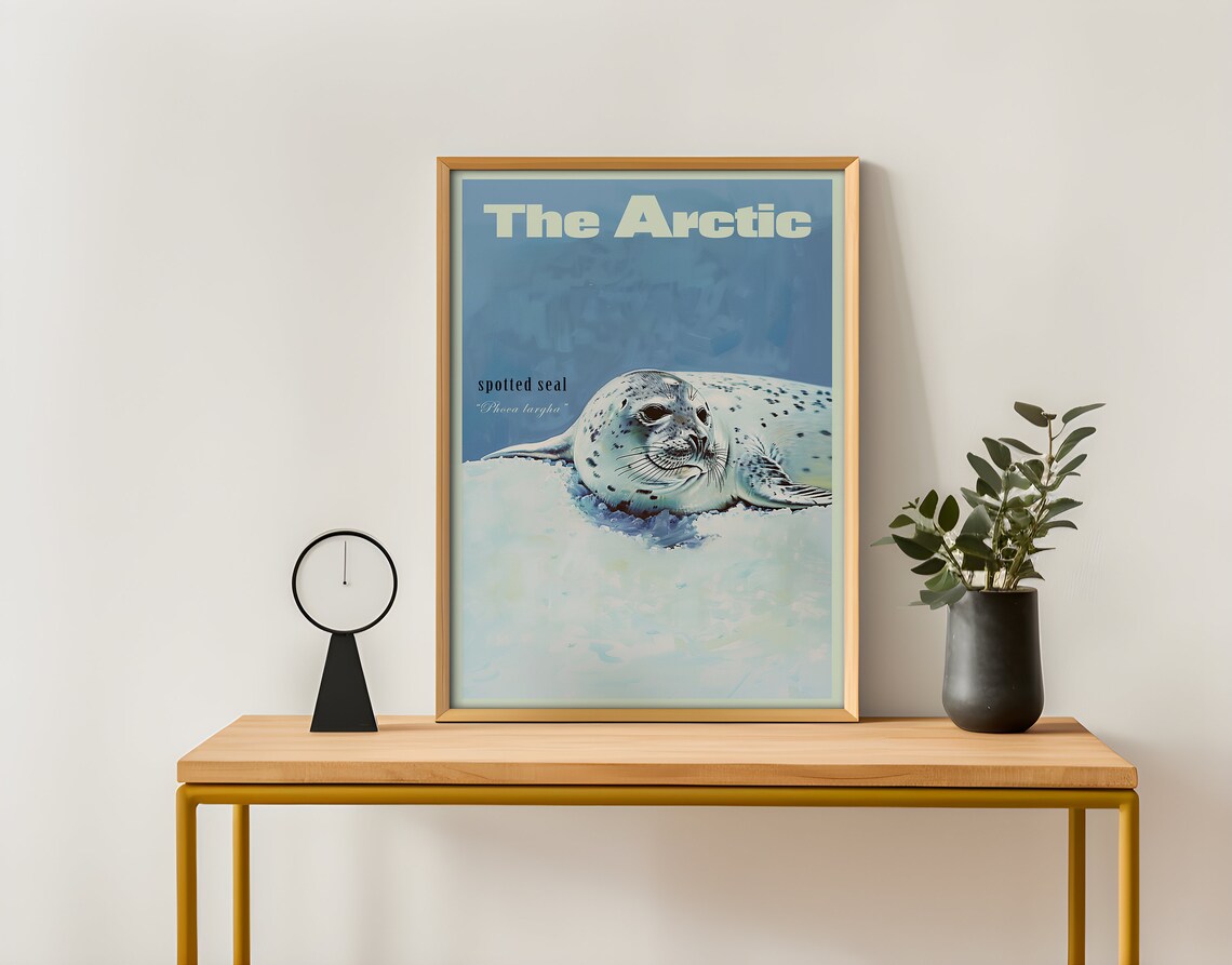 Vintage Spotted Seal Travel Poster, Alaskan Outdoors - Image 5