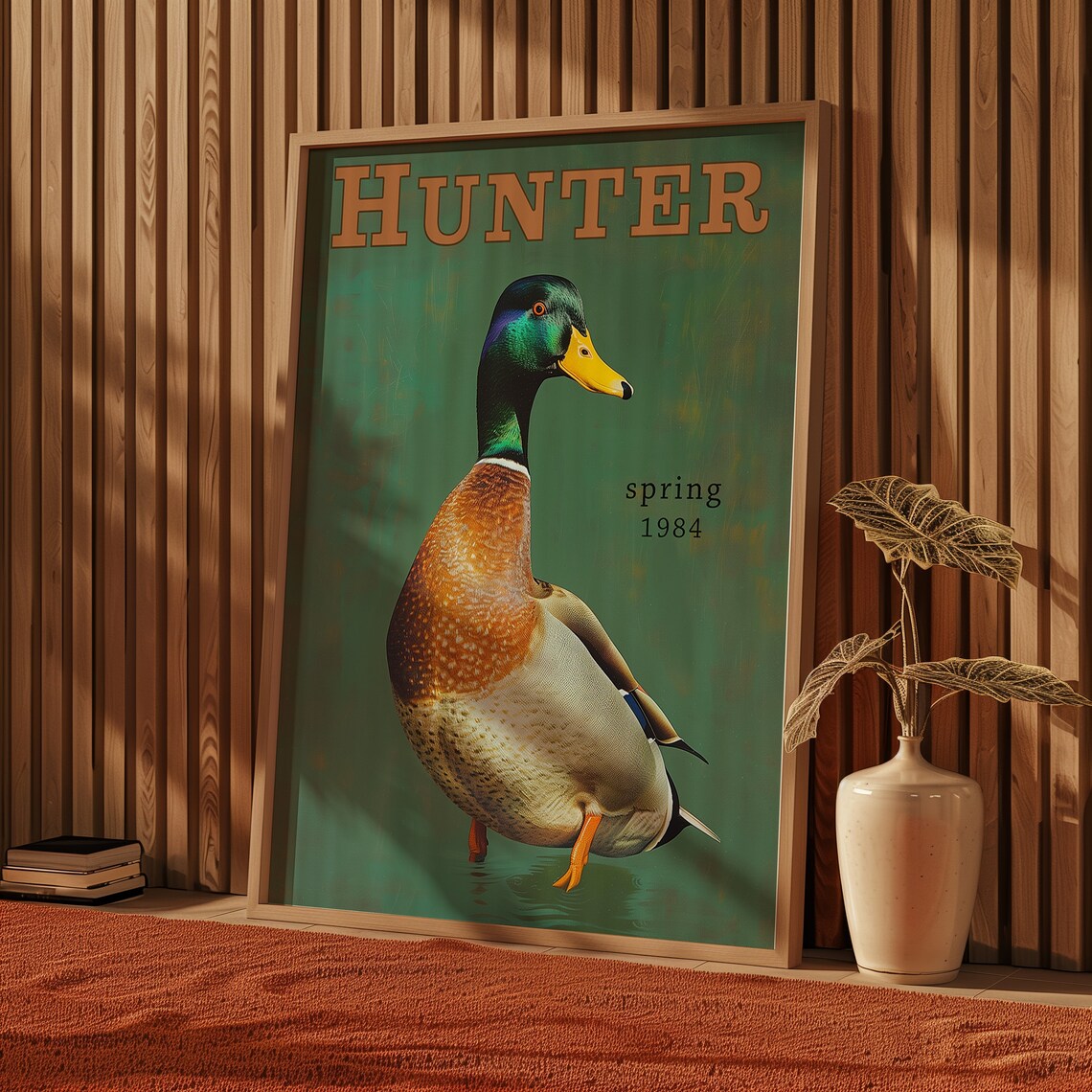 Vintage Mallard Print, Retro Outdoors Duck Hunting Poster - Image 5