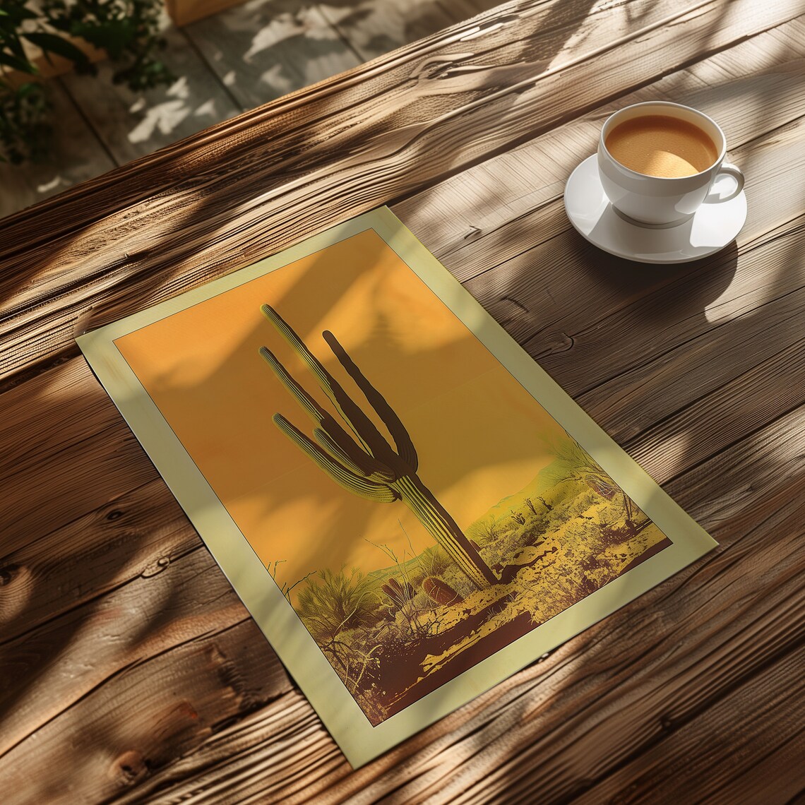 Vintage Saguaro Cactus Print, Sonoran Desert Poster - Image 4