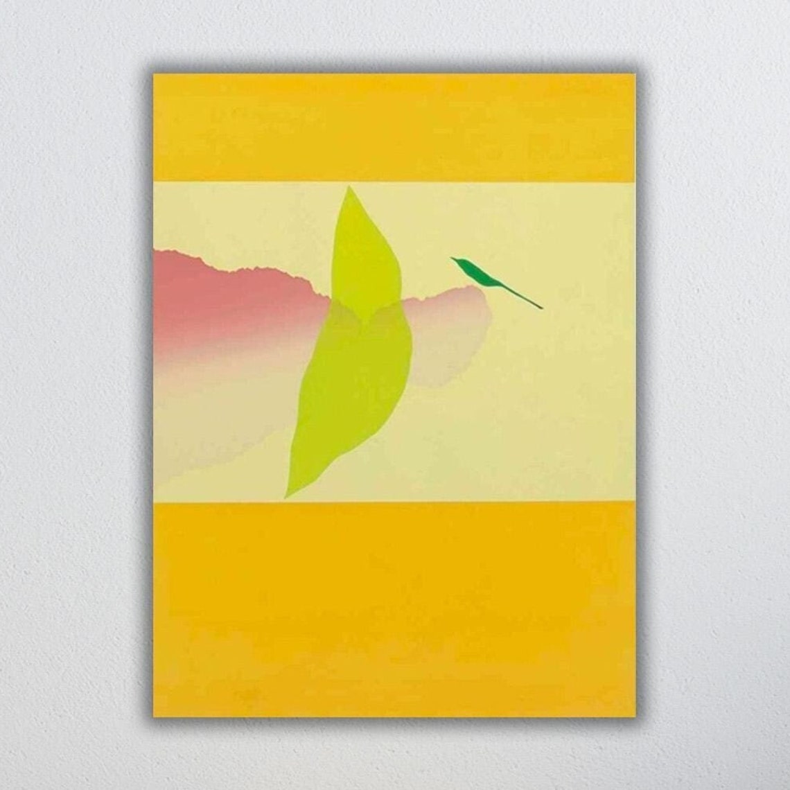 Jagdish Swaminathan Bird Abstract Yellow Minimalist Art Print