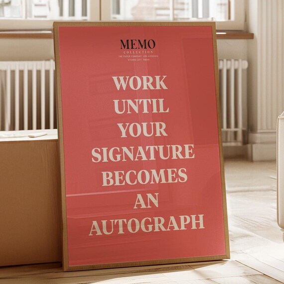 Trendy Wall Art Print Motivational Quote Modern Bedroom Office Poster Bold Typography Font Large Living Room Instant