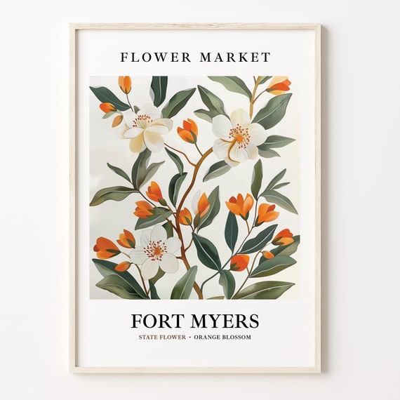 Fort Myers Florida Flower Market Art Print