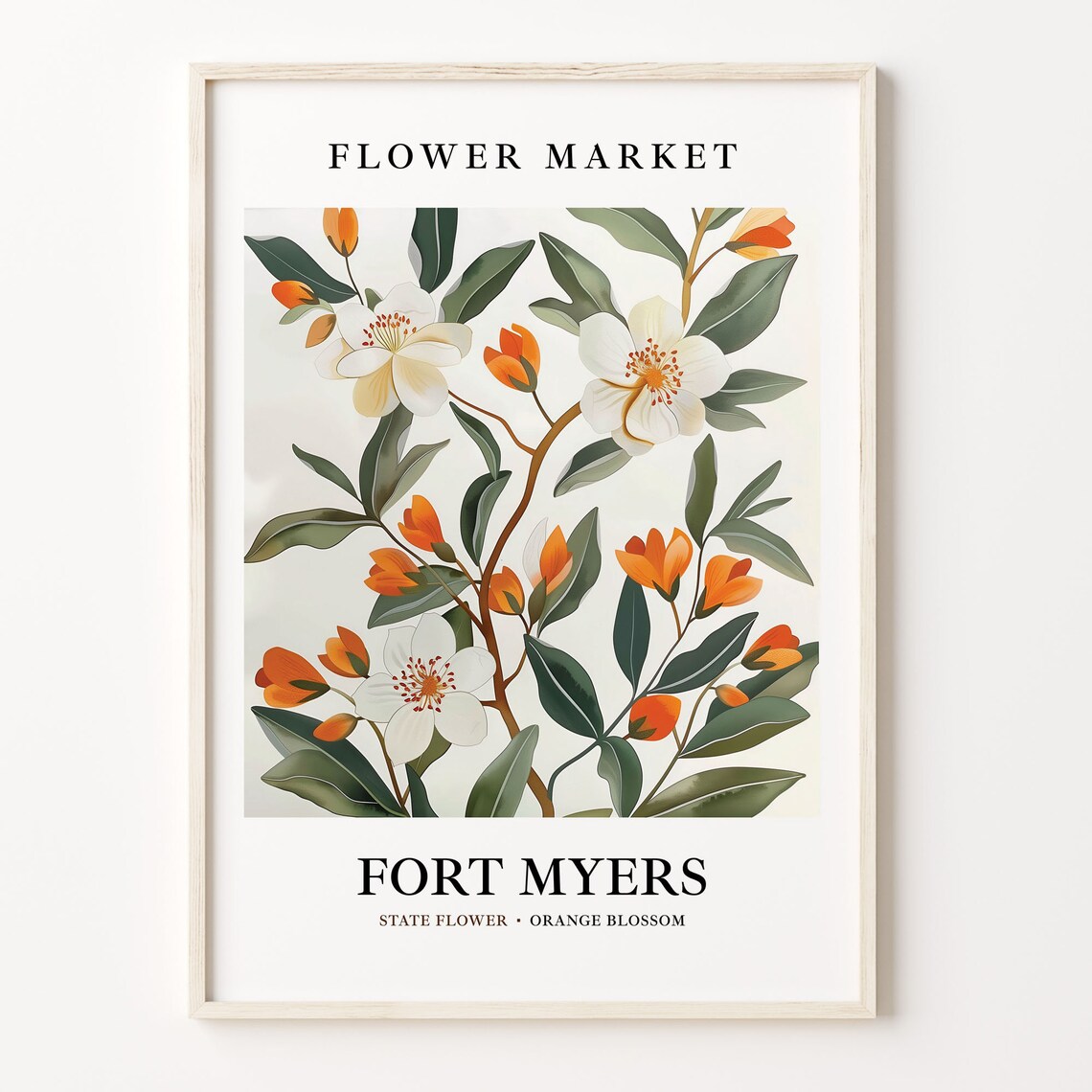 Fort Myers Florida Flower Market Art Print