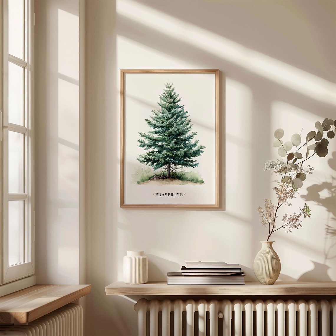 Fraser Fir Tree Botanical Watercolor Evergreen Wall Decor Poster - Image 3