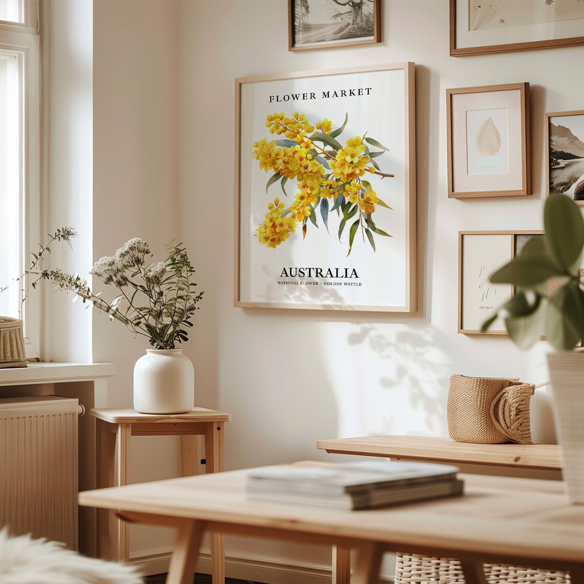 Golden Wattle Australia National Flower Art Print - Image 2
