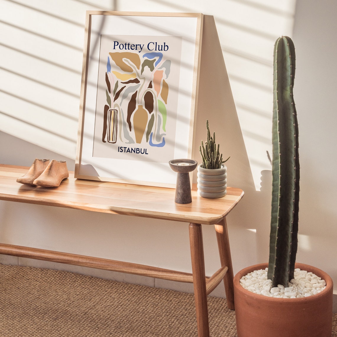 Pottery Club Istanbul Abstract Ceramic Vase Modern Art Poster - Image 3