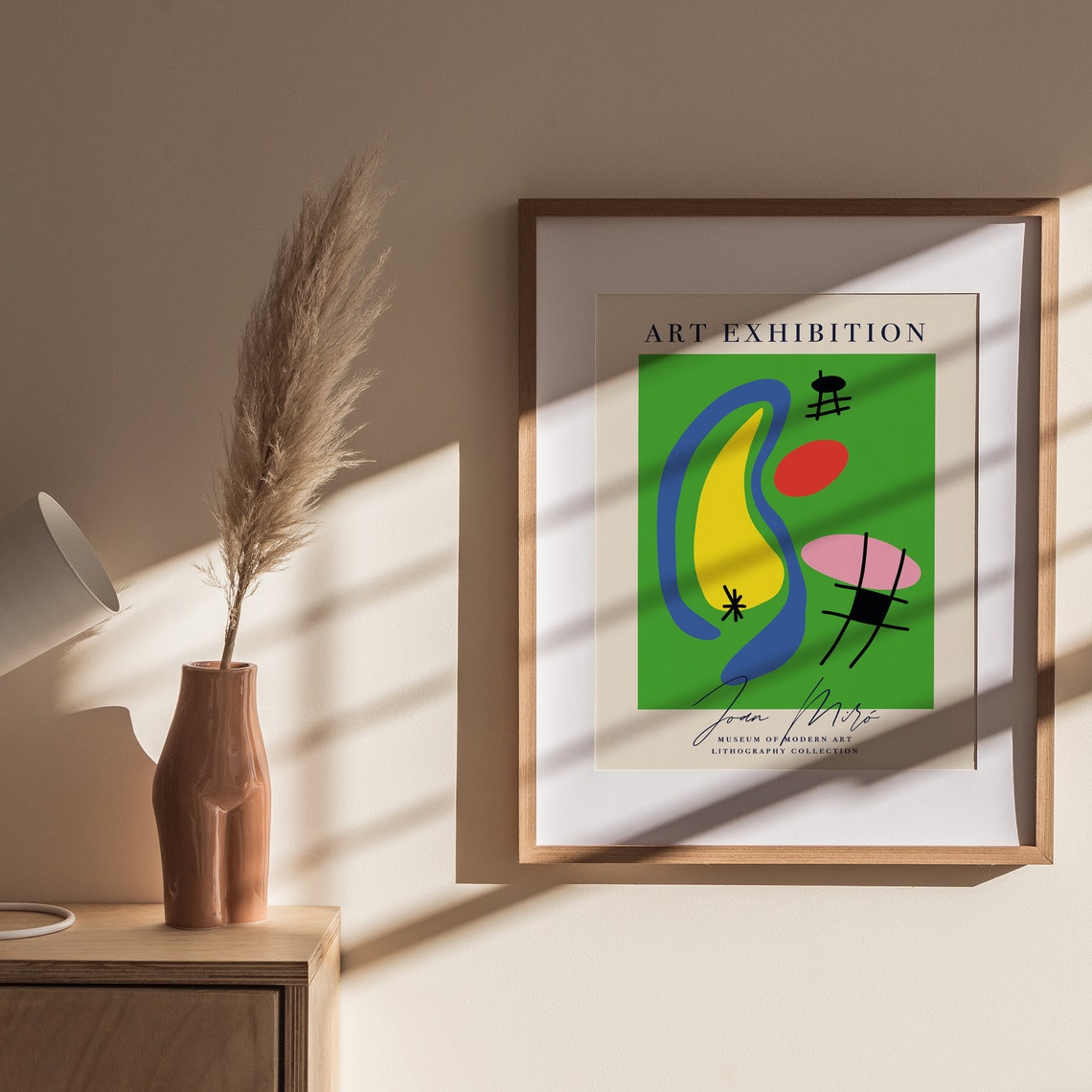 Joan Miro Green Abstract Art Exhibition Litho Collection Poster - Image 4