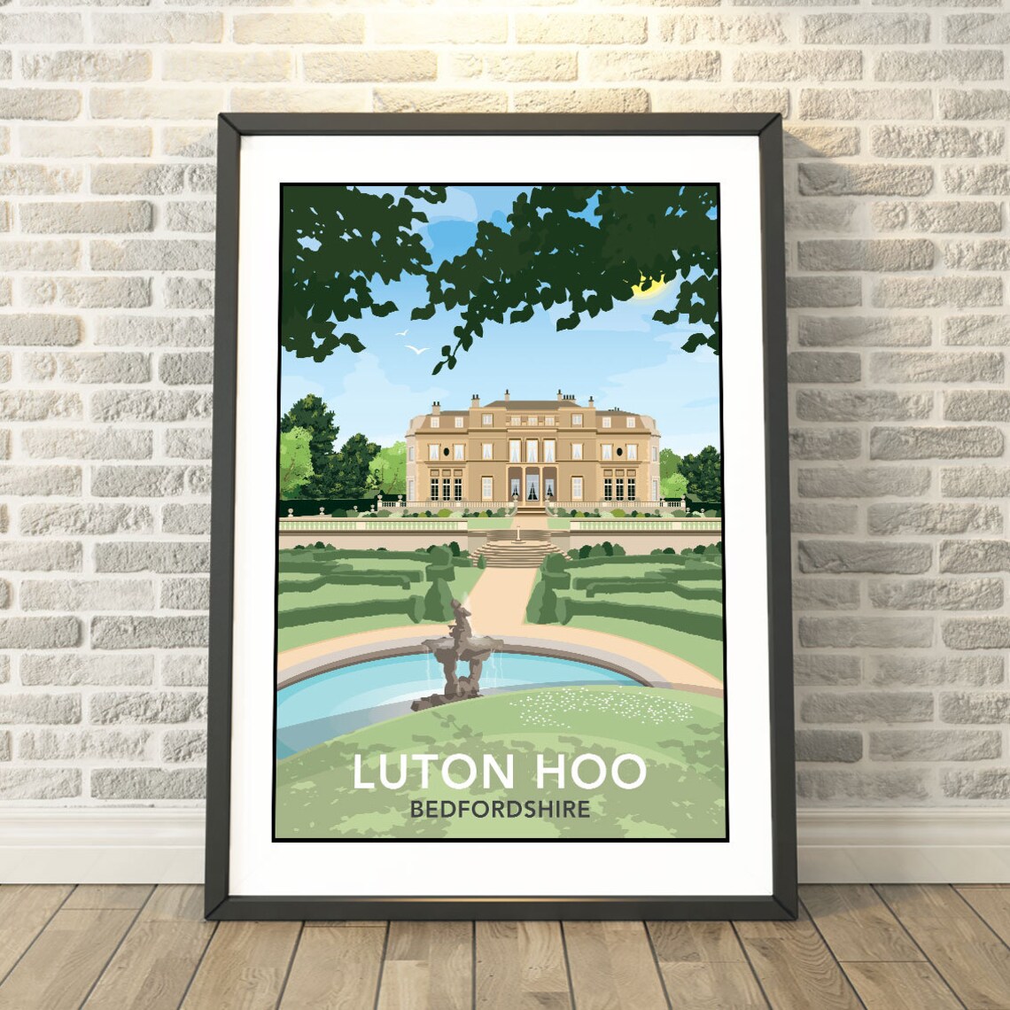 Luton Hoo Bedfordshire Travel Poster, Memory Print