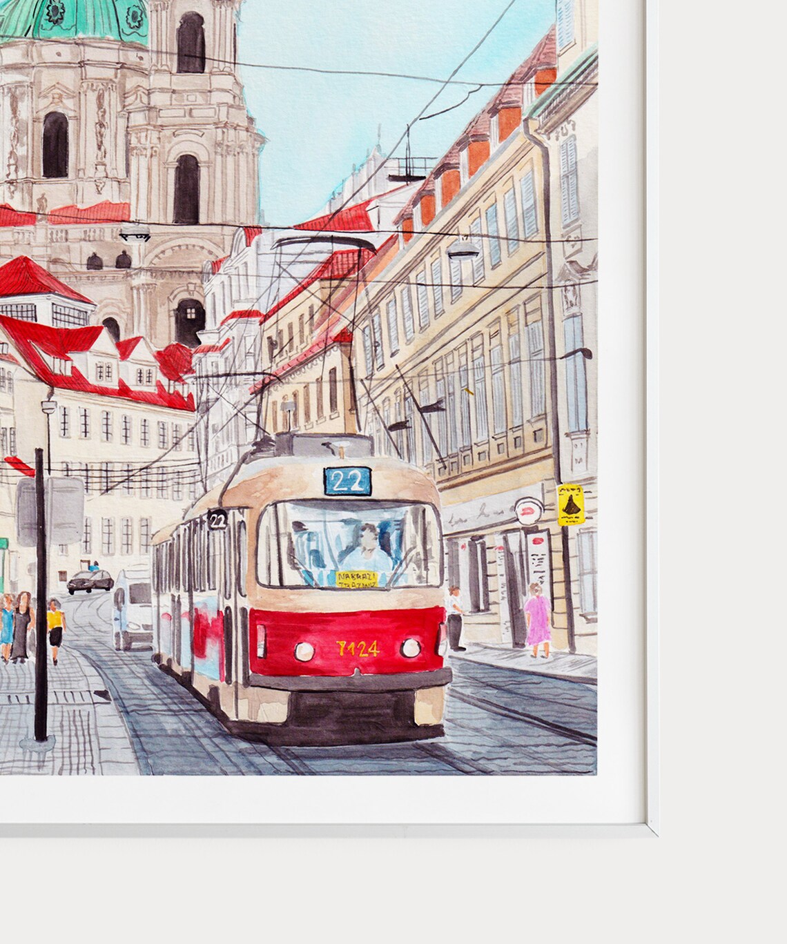 Prague, Czech Republic Travel Poster, Cityscape - Image 3