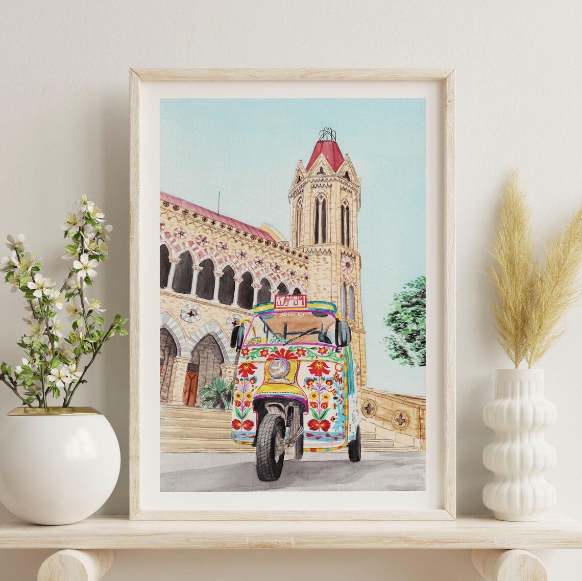 Karachi Travel Poster, Pakistan Cityscape Art Print - Image 2