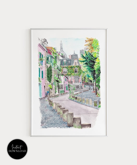 Rue De L'Abreuvoir, Montmartre Paris Art Print