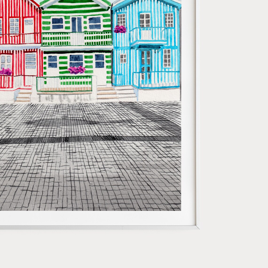 Aveiro, Portugal Watercolor Travel Poster Art Print - Image 2
