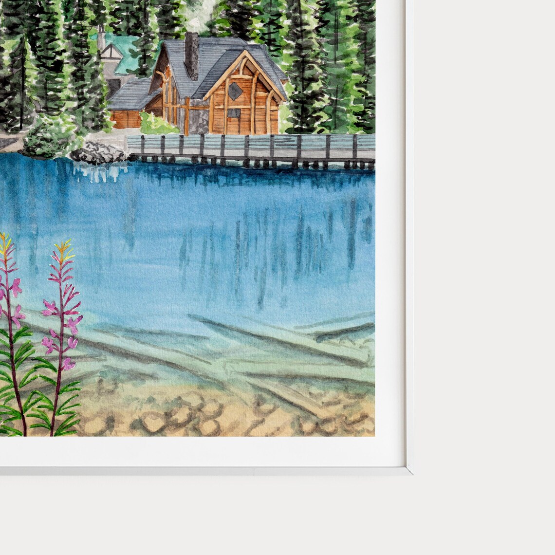 Yoho National Park Watercolor Art Print, Canada - Image 3