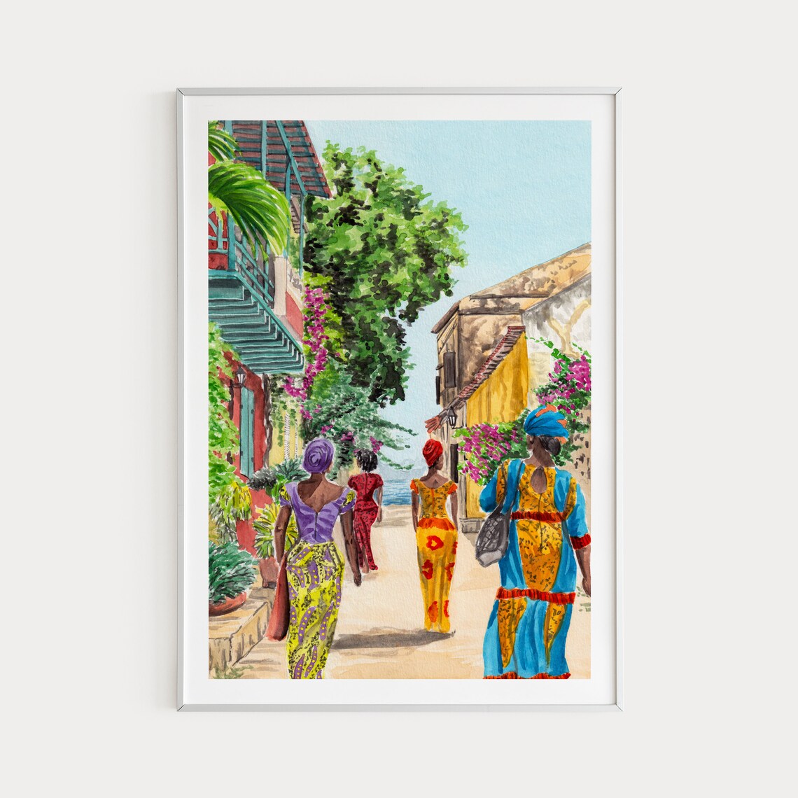 Dakar, Senegal Watercolor Cityscape Art Print
