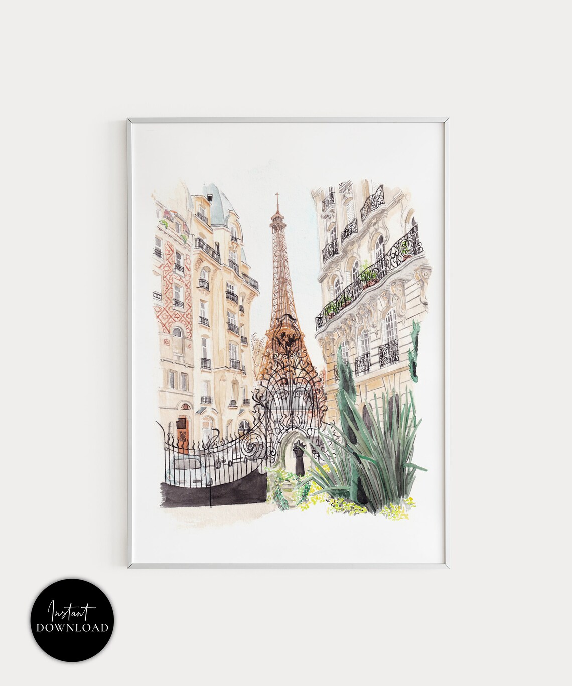 Paris, France Eiffel Tower Travel Poster Art Print