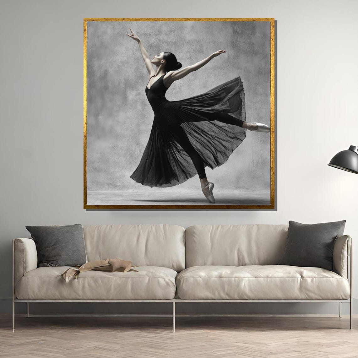 Elegant Ballerina In Motion - Minimalist Dance Poster