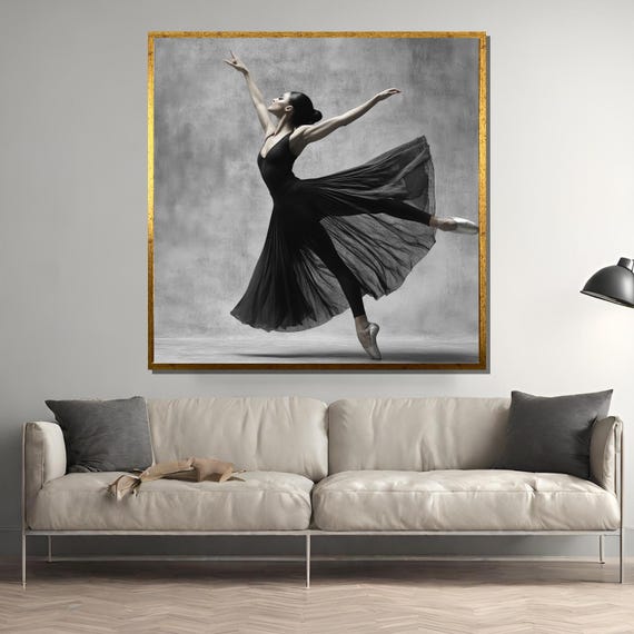 Elegant Ballerina In Motion - Minimalist Dance Poster