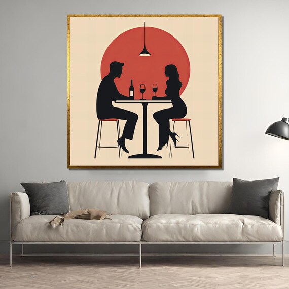Minimalist Couple - Traditional Travel Poster
