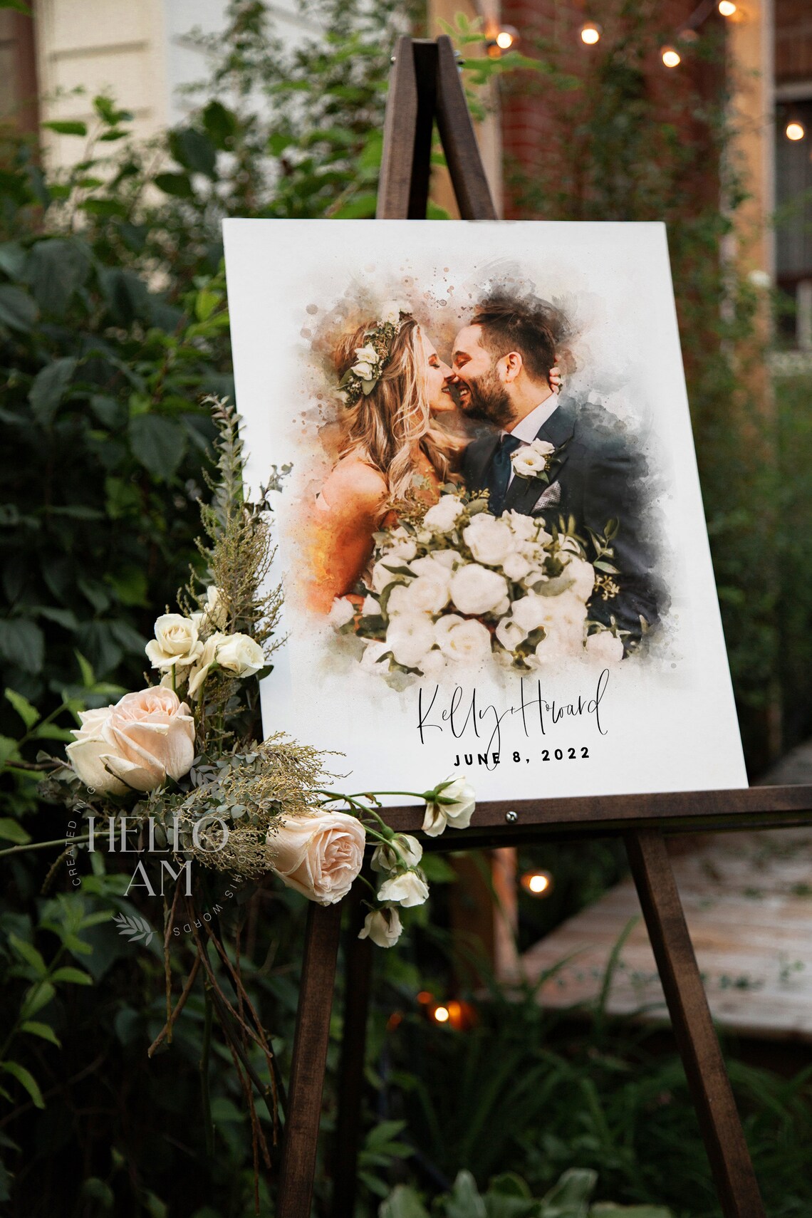 Wedding Venue Watercolor Art Print, Guest Book Idea - Image 3