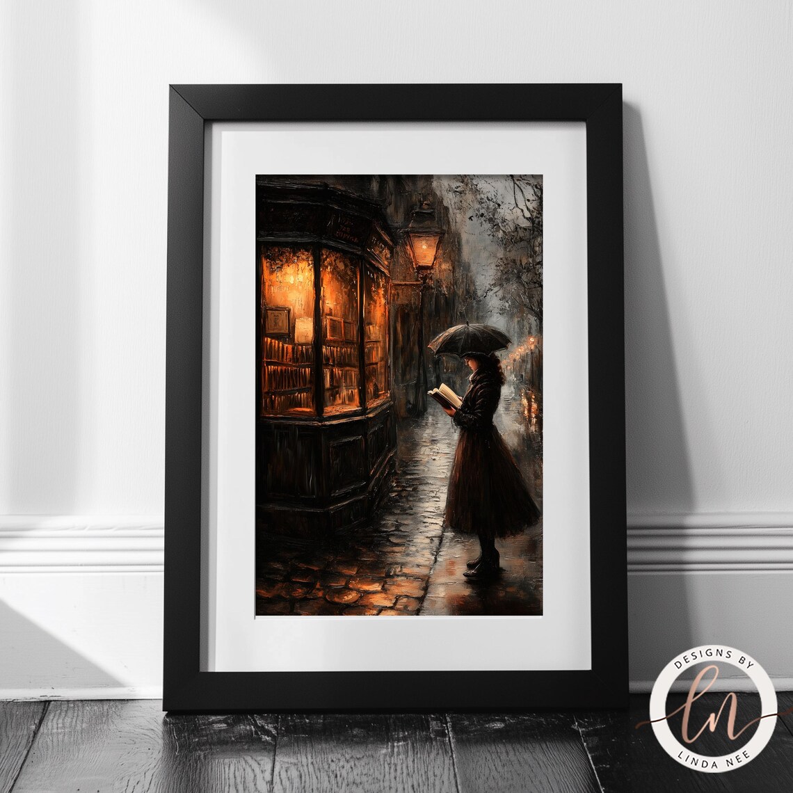 Victorian Woman Reading Dark Academia Art Print - Image 4