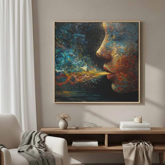 Abstract Cosmic Canvas Wall Art Vibrant Space Print