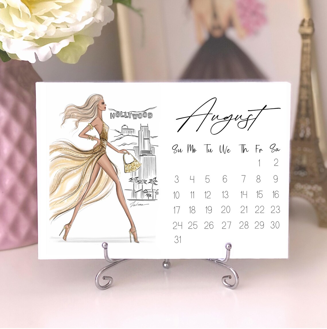Fashion Calendar 2025 Illustrated Wall Art Print