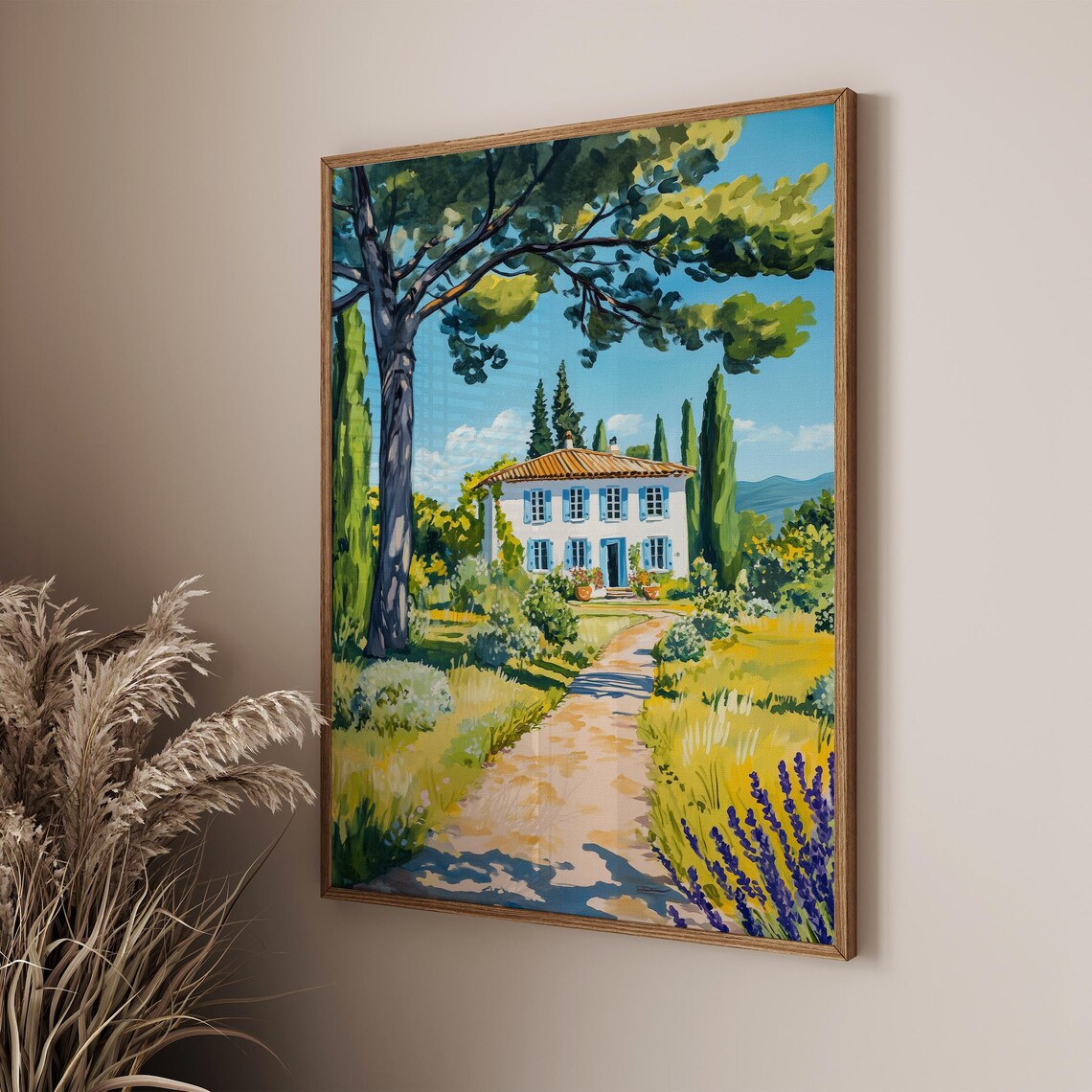 Cottage Landscape Painting, Cottagecore Farmhouse Decor - Image 3