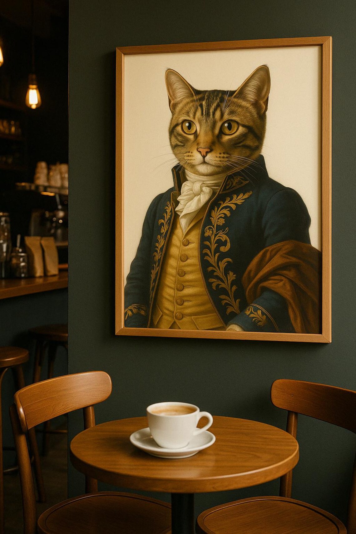 Regal Tabby Cat Portrait, 18th Century Attire - Image 2