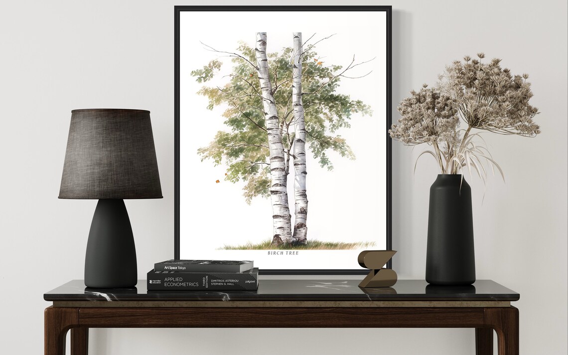 Birch Tree Art Print, Nature Wall Poster - Image 2