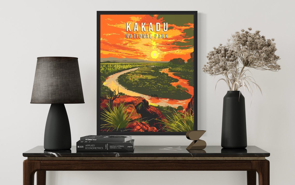 Kakadu National Park Sunset River Outback Art Botanical Poster - Image 3