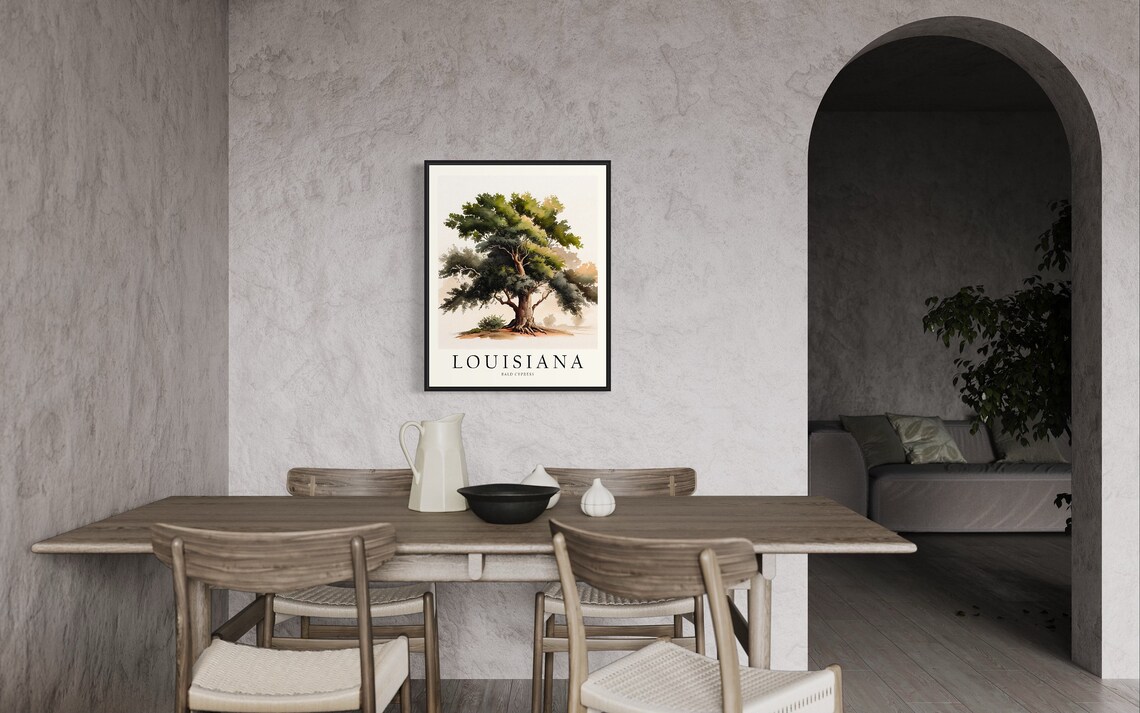 Louisiana State Tree Bald Cypress Wall Art Print - Image 3