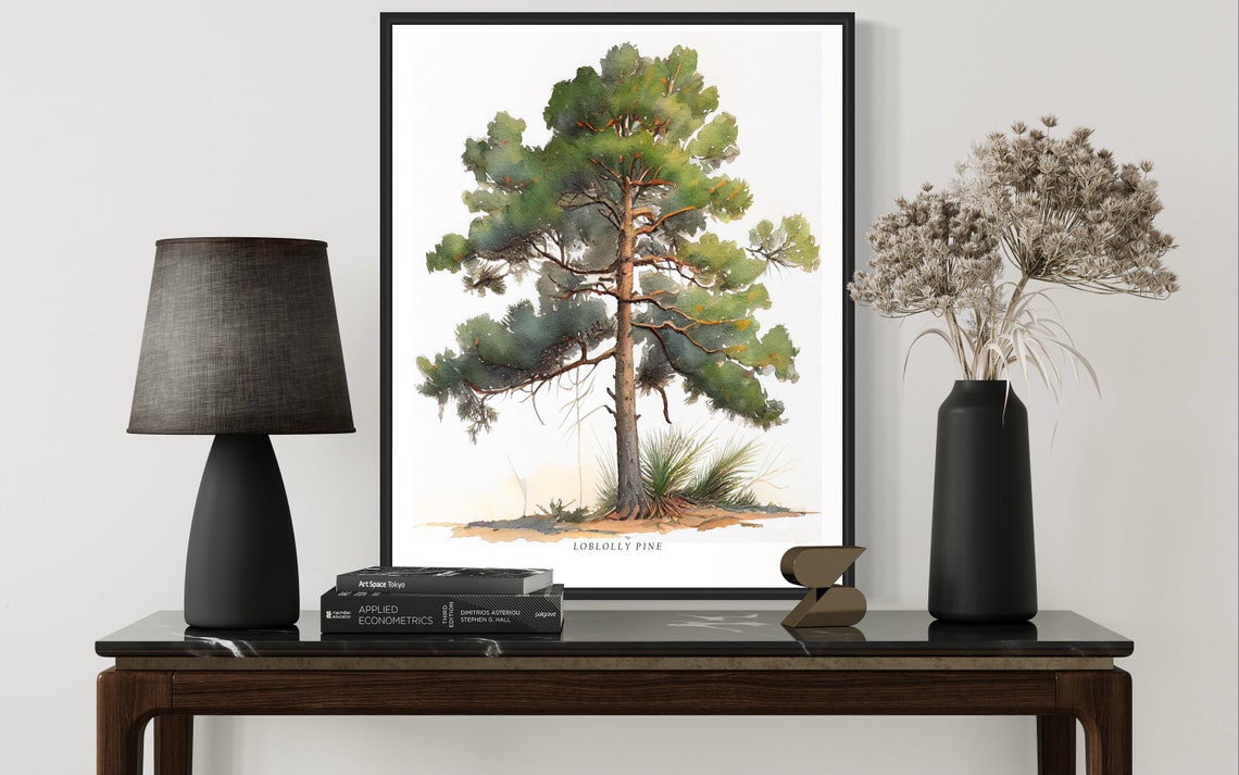 Loblolly Pine Tree Art Print Loblolly Pine Tree Wall Art Poster - Image 3