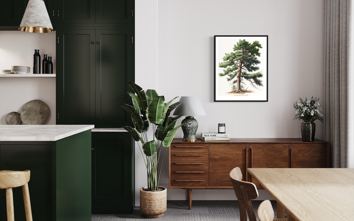 Eastern White Pine Tree Art Print, Forest Wall Art - Image 2