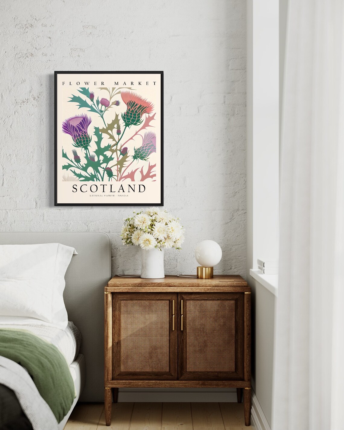 Scotland National Flower, Thistle 1960s Botanical Art Print - Image 3