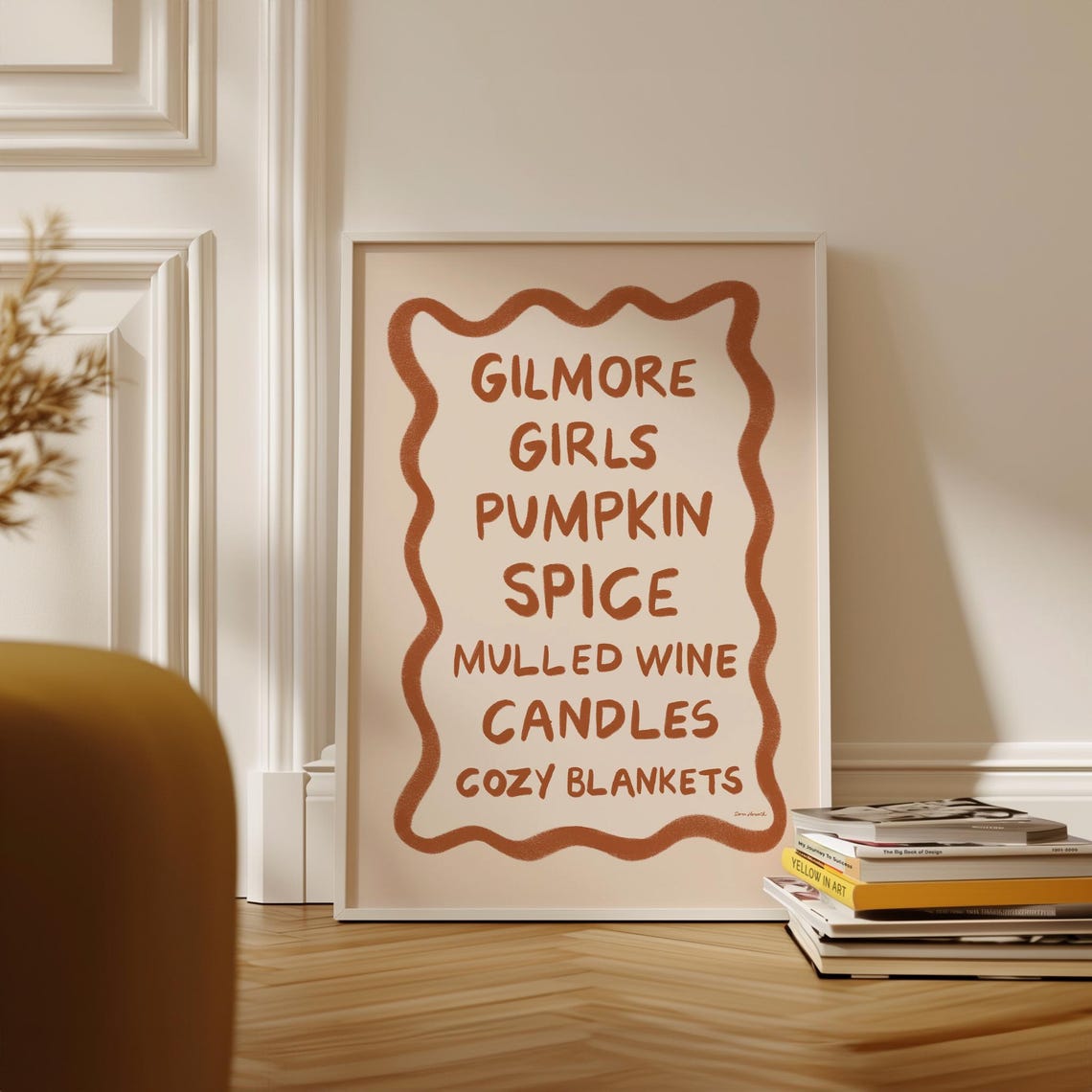 Gilmore Girls Fall Favorites Pumpkin Spice Cozy Autumn List Wall Art - Image 3