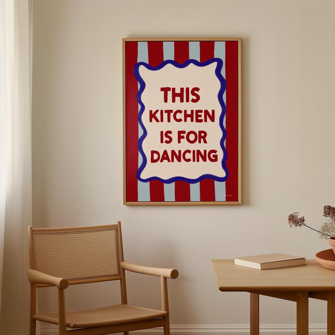 This Kitchen Is For Dancing Wall Art Cute Kitchen Decor Trendy Kitchen Print Modern Kitchen Decor Girly Wall Art Funny Quote Art - Image 3