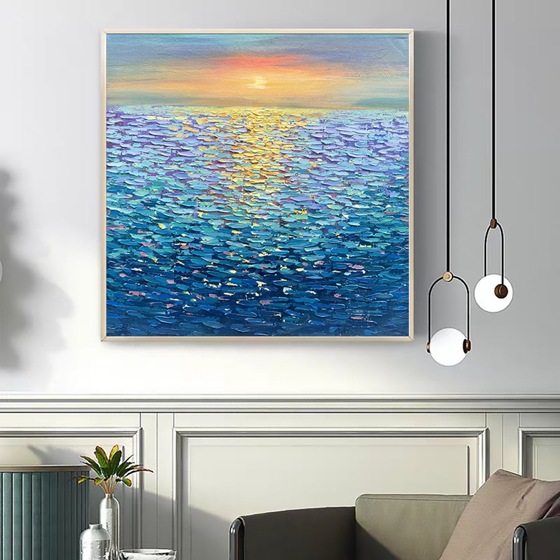Glowing Sunset Reflection Shimmering Over Ocean Waves Poster - Image 5