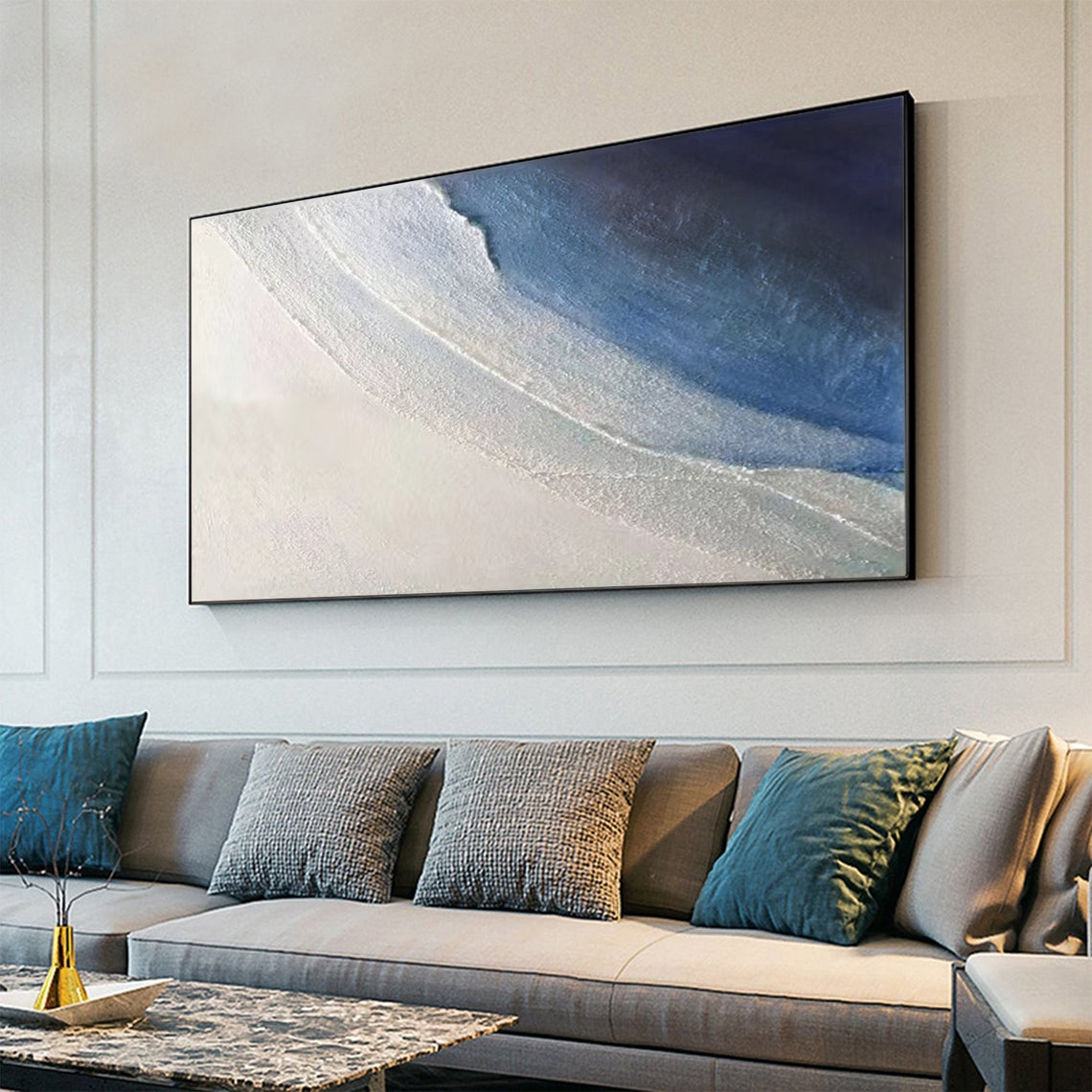 Gentle Ocean Waves Curving Along a Pristine White Beach Poster - Image 4