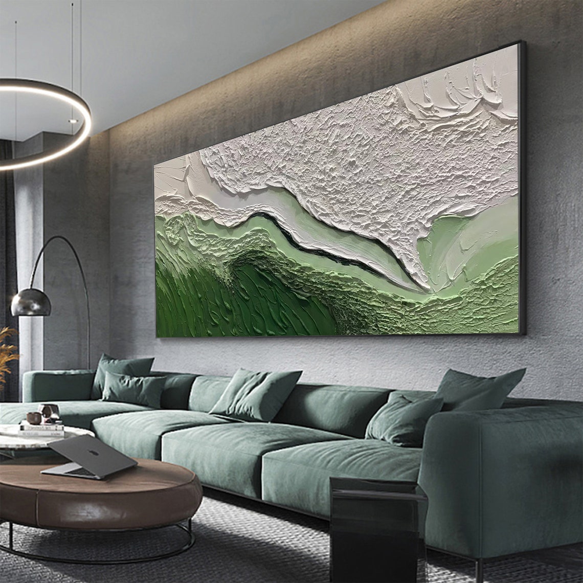 White Sea Foam Rolling Over a Deep Green Ocean Wave Crest Poster - Image 3