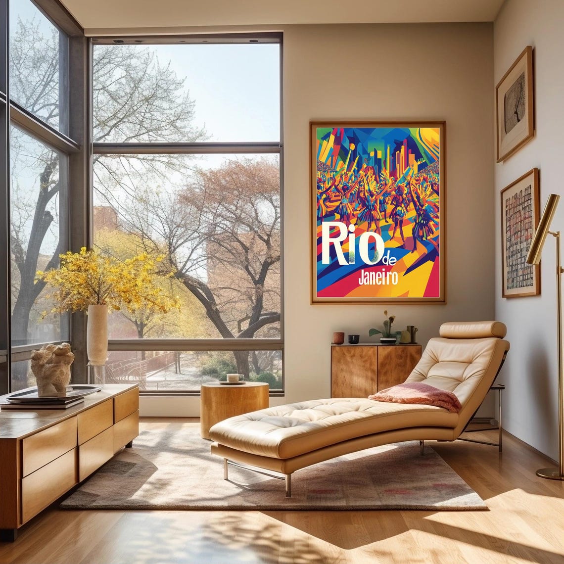 Rio De Janeiro Carnival Celebration Vibrant Art Print With Energetic Dancers And Bold Colorful Design - Image 2