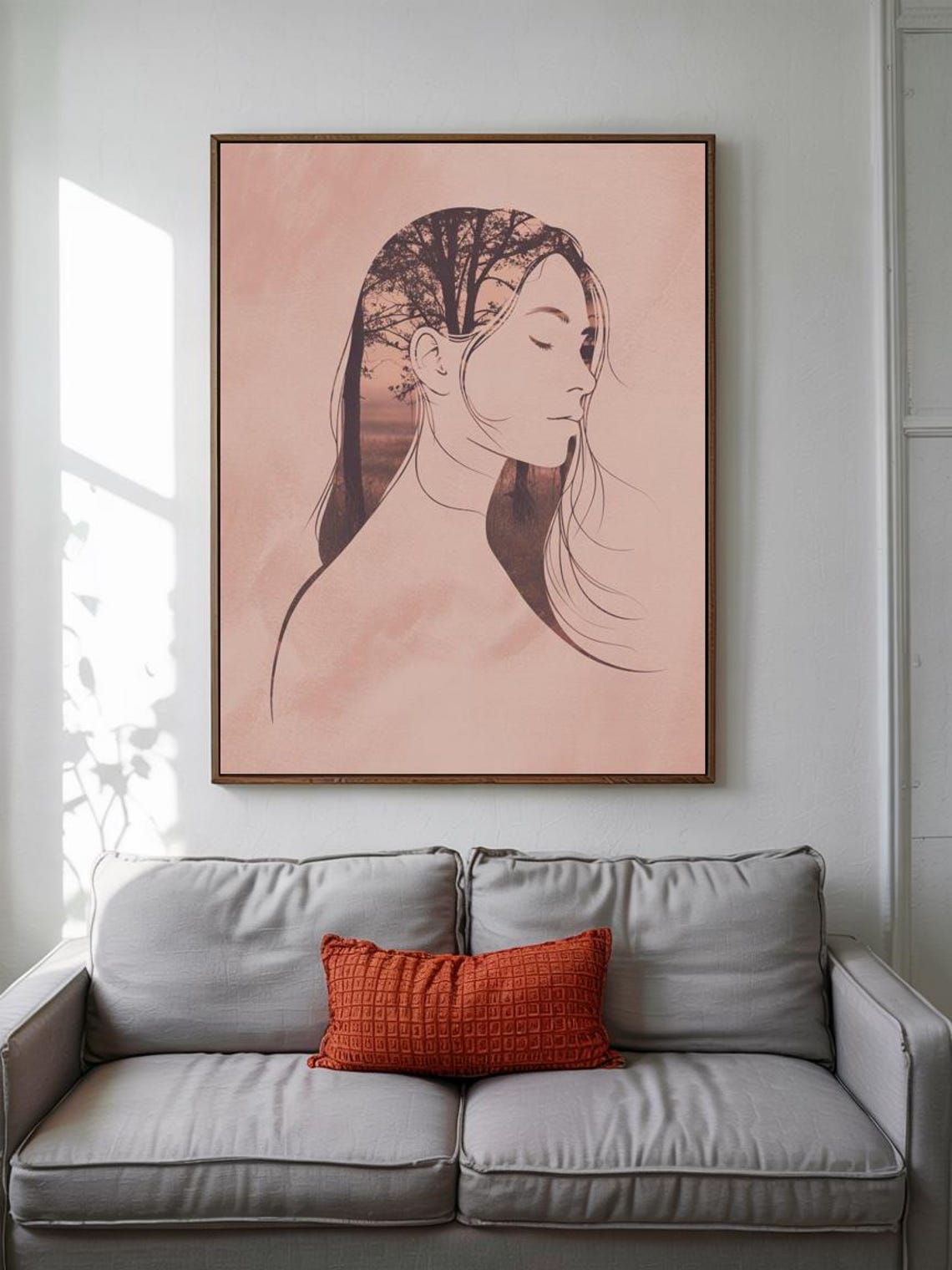 Forest Within Feminine Silhouette Art - Image 3